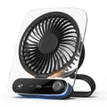 199-speed Desktop wall-mounted Fan With Handle & Light Built-in Aromatherapy Cotton(Clear Black) | Kalsten